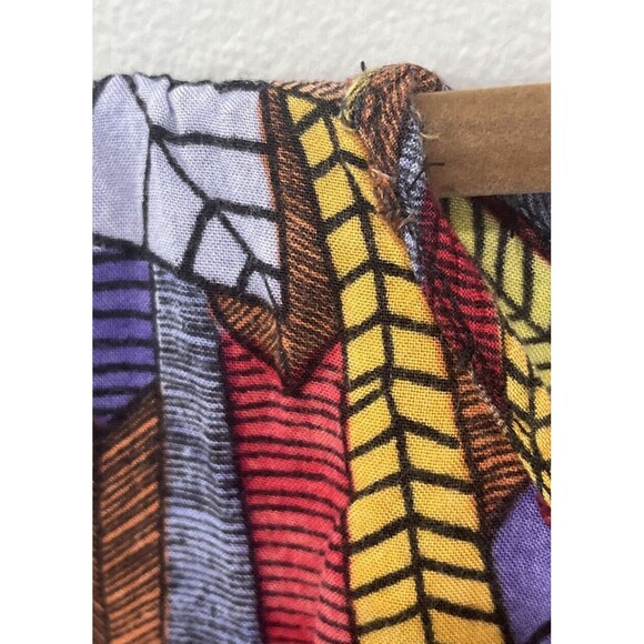 Angie Womens Multicolor Tunic Top Size M Geometric Ruched Art Lagenlook Colorful - Picture 6 of 9